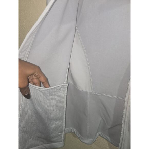 The North Face Womens Zip Up Jacket, Gray With Pink Logo, Size Large - Picture 4 of 10